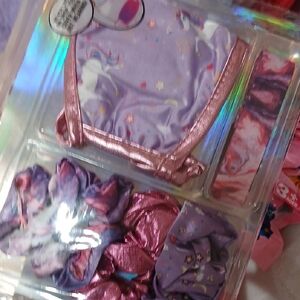 Girls Unicorn Hair Accessory Set - Purple & Pink